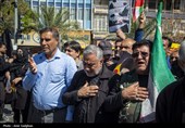 تشییع پیکر شهدای  ناوشکن دنا در شیراز
