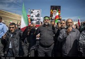 تشییع پیکر شهدای  ناوشکن دنا در شیراز