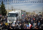 تشییع پیکر شهدای  ناوشکن دنا در شیراز