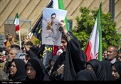 تشییع پیکر شهدای  ناوشکن دنا در شیراز