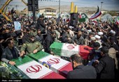 تشییع پیکر شهدای  ناوشکن دنا در شیراز