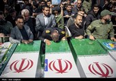 تشییع پیکر شهدای  ناوشکن دنا در شیراز