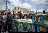 تشییع پیکر شهدای  ناوشکن دنا در شیراز