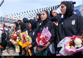 استقبال از تیم ملی فوتبال بانوان - زنجان