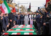 تشییع پیکر 12 شهید حملات آمریکایی صهیونی در تبریز