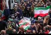 تشییع پیکر 12 شهید حملات آمریکایی صهیونی در تبریز