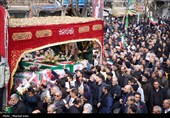 تشییع پیکر 12 شهید حملات آمریکایی صهیونی در تبریز