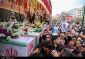 تشییع پیکر 12 شهید حملات آمریکایی صهیونی در تبریز