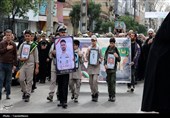 پیکر مطهر شهید ناوشکن دنا بر دستان مردم دیوشل تشییع شد
