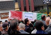 پیکر مطهر شهید ناوشکن دنا بر دستان مردم دیوشل تشییع شد