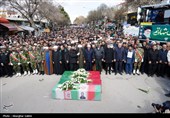 تشییع پیکر شهدای ناوشکن دنا در بجنورد