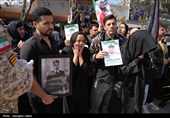 تشییع پیکر شهدای ناوشکن دنا در بجنورد