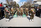 تشییع پیکر شهدای ناوشکن دنا در بجنورد