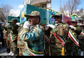 تشییع پیکر شهدای ناوشکن دنا در بجنورد