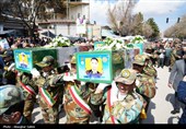 تشییع پیکر شهدای ناوشکن دنا در بجنورد
