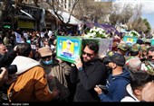 تشییع پیکر شهدای ناوشکن دنا در بجنورد