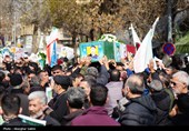 تشییع پیکر شهدای ناوشکن دنا در بجنورد