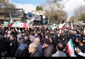 تشییع پیکر شهدای ناوشکن دنا در بجنورد