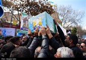 تشییع پیکر شهدای ناوشکن دنا در بجنورد