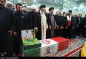 مراسم تشییع و خاکسپاری شهید علیرضا بیات در حرم حضرت عبدالعظیم حسنی (ع)