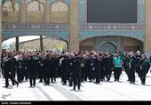 مراسم تشییع و خاکسپاری شهید علیرضا بیات در حرم حضرت عبدالعظیم حسنی (ع)