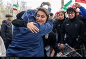 مراسم استقبال از تیم ملی فوتبال بانوان - قزوین