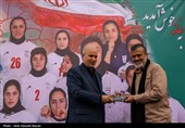 مراسم استقبال از تیم ملی فوتبال بانوان - قزوین