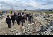 حضور مسئولان استانی در محل شهادت خانواده شهید بازگیر