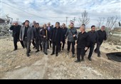 حضور مسئولان استانی در محل شهادت خانواده شهید بازگیر