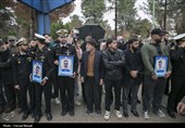 تشییع پیکر شهدای ناوشکن دنا در کرمانشاه