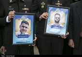 تشییع پیکر شهدای ناوشکن دنا در کرمانشاه