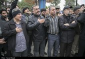 تشییع پیکر شهدای ناوشکن دنا در کرمانشاه