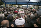 تشییع پیکر شهدای ناوشکن دنا در کرمانشاه