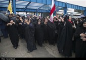 تشییع پیکر شهدای ناوشکن دنا در کرمانشاه