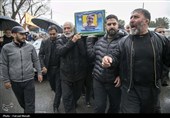 تشییع پیکر شهدای ناوشکن دنا در کرمانشاه