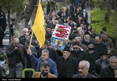 تشییع پیکر شهدای ناوشکن دنا در کرمانشاه