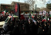 تشییع پیکر شهدای ناوشکن دنا در مشهد