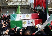 تشییع پیکر شهدای ناوشکن دنا در مشهد