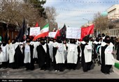 تشییع پیکر شهدای ناوشکن دنا در مشهد