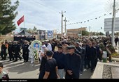 تشییع پیکر مطهر شهید فرهاد رضایی از شهدای ناو دنا در آیسک