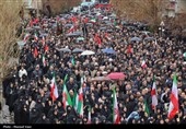 تشییع پیکر 13 شهید حملات آمریکایی صهیونی در تبریز