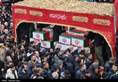 تشییع پیکر 13 شهید حملات آمریکایی صهیونی در تبریز