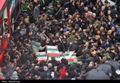 تشییع پیکر 13 شهید حملات آمریکایی صهیونی در تبریز
