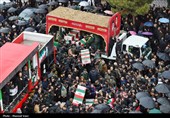 تشییع پیکر 13 شهید حملات آمریکایی صهیونی در تبریز