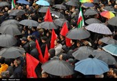 تشییع پیکر 13 شهید حملات آمریکایی صهیونی در تبریز