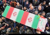تشییع پیکر 13 شهید حملات آمریکایی صهیونی در تبریز