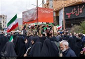 تشییع پیکر شهدای ناو دنا در خرم آباد