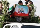 تشییع پیکر شهید حسین آخوندی در بهارستان+فیلم