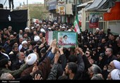تشییع باشکوه پیکر شهید خطیب و خانواده شهیدش در قم+ تصاویر