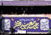 صفوف بهم فشرده نمازگزاران عید سعید فطر در مصلای بزرگ امام علی(ع) کرمان 2
